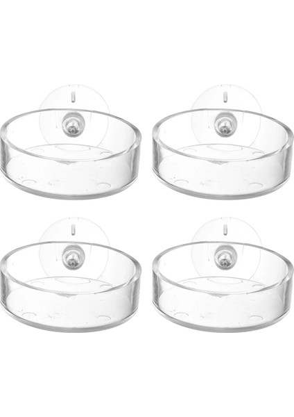 Şeffaf Stil 6.5x6.5cm Hava Besleme Kasesi Balık Tepsisi Sürüngen Akrilik Besleyici Hava Parçaları Ev Karides (Yurt Dışından) modelleri