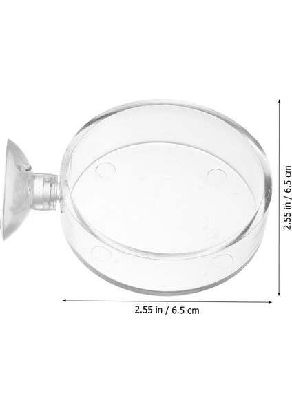 Şeffaf Stil 6.5x6.5cm Hava Besleme Kasesi Balık Tepsisi Sürüngen Akrilik Besleyici Hava Parçaları Ev Karides (Yurt Dışından) fırsatları