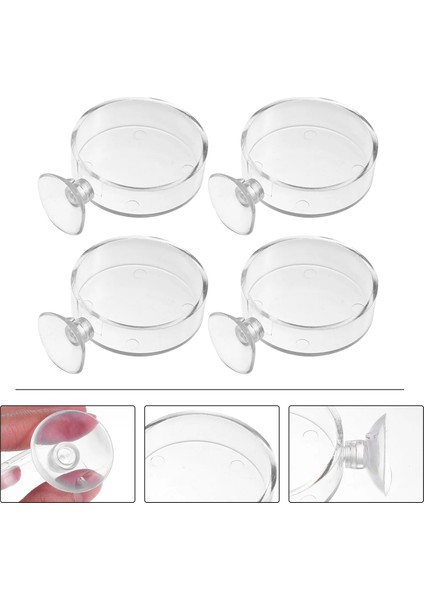 Şeffaf Stil 6.5x6.5cm Yuvarlak Tepsi Hava Besleme Kasesi Balık Tankı Besleyici Ev Hayvan 6.5x6.5 cm Şeffaf Akrilik Karides (Yurt Dışından) fırsatları