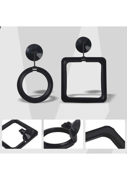 Yuvarlak Tarz Akvaryum Balık Besleme Halkası Balık Tankı Kalp Yüzen Istasyon Yiyecek Tepsisi Vantuz ile Kare Yuvarlak Besleyici Balık Tankı Aksesuarı (Yurt Dışından) modelleri