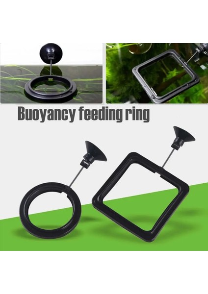 Yuvarlak Tarz Akvaryum Balık Besleme Halkası Balık Tankı Kalp Yüzen Istasyon Yiyecek Tepsisi Vantuz ile Kare Yuvarlak Besleyici Balık Tankı Aksesuarı (Yurt Dışından) indirimleri