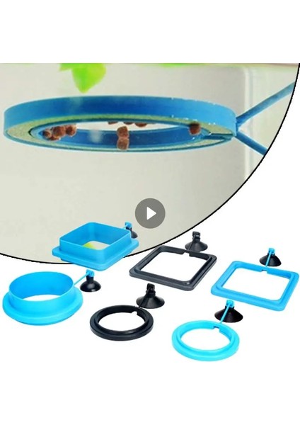 No.3 Tarzı Akvaryum Besleme Halkası Balık Besleme Malzemeleri Balık Tankı Istasyonu Yüzen Yiyecek Tepsisi Besleyici Vantuz Kare Daire Aksesuarları (Yurt Dışından) modelleri