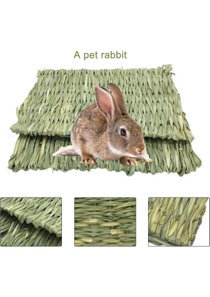 S Tarzı Rahat Hamster Mat El Yapımı Tavşan Kafesi Ev Yatak Hiçbir Katkı Maddesi Çim Dokuma Kobay Pedi Lla Için (Yurt Dışından)