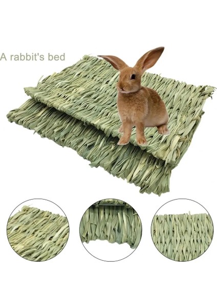 S Tarzı Rahat Hamster Mat El Yapımı Tavşan Kafesi Ev Yatak Hiçbir Katkı Maddesi Çim Dokuma Kobay Pedi Lla Için (Yurt Dışından)