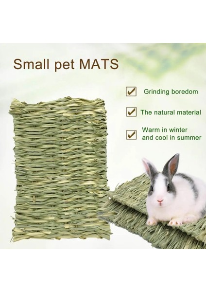 S Tarzı Rahat Hamster Mat El Yapımı Tavşan Kafesi Ev Yatak Hiçbir Katkı Maddesi Çim Dokuma Kobay Pedi Lla Için (Yurt Dışından)