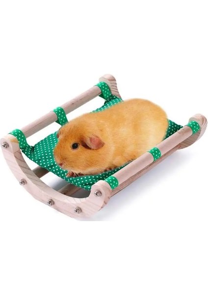Yeşil Stil Ahşap Çıkarılabilir Hamster Yatağı Sallanan Ahşap Ayrılabilir Yıkanabilir Küçük Hayvan Yatağı Kobay Yatak Kafesi Yatak ve Kobay Yaz Yuvası (Yurt Dışından)
