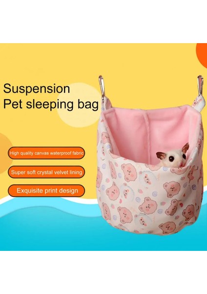Beyaz Stil Hamster Hamak Rahat Sevimli Desen Küçük Hayvan Hamster Sincap Hamster Uyku Evi Pet Asılı Yuva Evcil Hayvan Malzemeleri (Yurt Dışından)