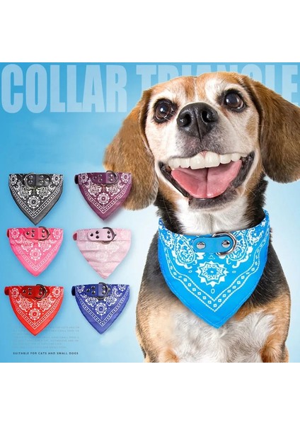 Kırmızı Stil Xl Boyutu Köpekler Kediler Için Pet Bandana Yaka Ayarlanabilir Pu Deri Üçgen Önlükler Eşarp Yaka Paisley Desenli Köpek Aksesuarları Için (Yurt Dışından)