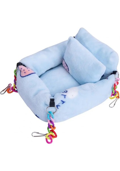 Mavi Stil S Beden Kolay Yıkama Peluş Meyve Desen Renkli Zincir Hamster Hamak Kafesi Kemirgenler Küçük Evcil Hayvan Aksesuarları Ev Gine Domuz Gelincik (Yurt Dışından)