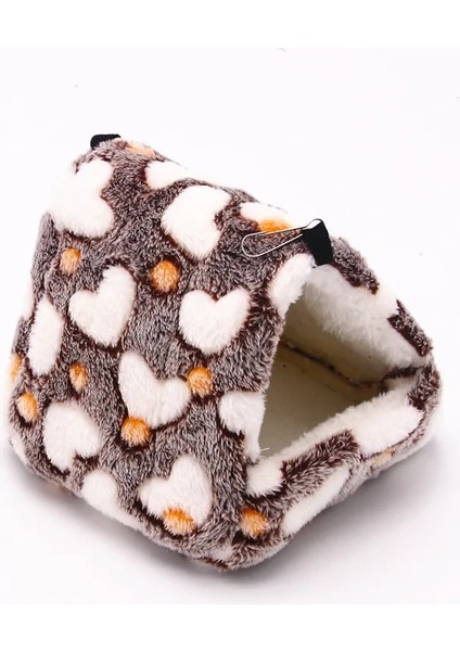 Kahve Tarzı 20X16X19 Sevimli Hamster Evi Kış Kalınlaşma Sıcak Yumuşak Yataklar Yeni Ekmek Küçük Hayvan Yuva Hamster Kirpi Tavşan Evcil Hayvan Aksesuarı (Yurt Dışından)