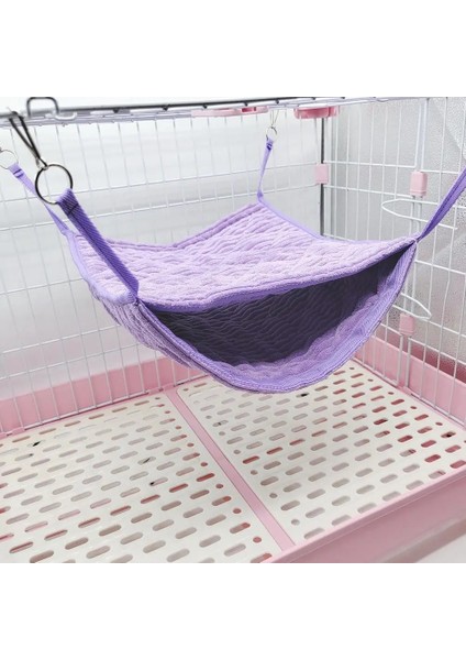 Mor Tarzı Sıçanlar Için Hamak Çift Kalın Peluş Sıcak Yatak Hamster Evi Yuva Uyku Tulumu Asılı Ağaç Yatakları Kobay Hamster Kafesi (Yurt Dışından)