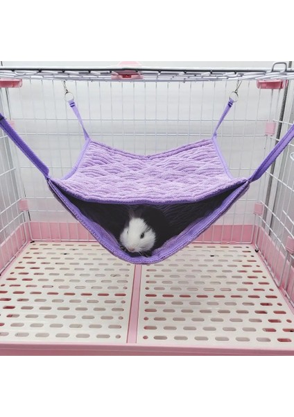 Mor Tarzı Sıçanlar Için Hamak Çift Kalın Peluş Sıcak Yatak Hamster Evi Yuva Uyku Tulumu Asılı Ağaç Yatakları Kobay Hamster Kafesi (Yurt Dışından)