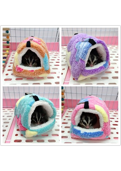 Kırmızı Stil 16X13X16 Sevimli Hamster Evi Kış Kalınlaşma Sıcak Yumuşak Yataklar Yeni Ekmek Küçük Hayvan Yuva Hamster Kirpi Tavşan Evcil Hayvan Aksesuarı (Yurt Dışından)