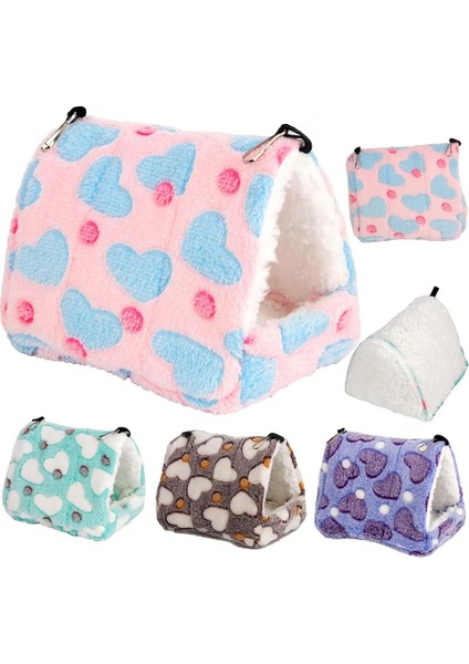 Kırmızı Stil 16X13X16 Sevimli Hamster Evi Kış Kalınlaşma Sıcak Yumuşak Yataklar Yeni Ekmek Küçük Hayvan Yuva Hamster Kirpi Tavşan Evcil Hayvan Aksesuarı (Yurt Dışından)