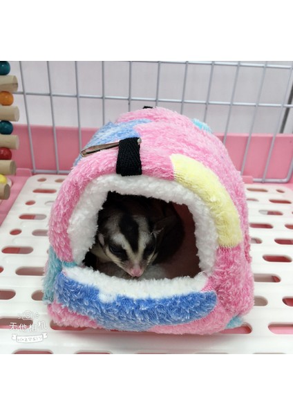 Kırmızı Stil 16X13X16 Sevimli Hamster Evi Kış Kalınlaşma Sıcak Yumuşak Yataklar Yeni Ekmek Küçük Hayvan Yuva Hamster Kirpi Tavşan Evcil Hayvan Aksesuarı (Yurt Dışından)