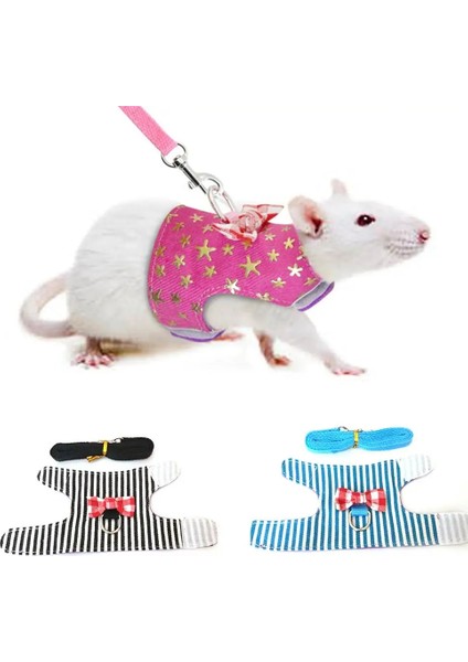Yıldız Stili S Beden Gine Domuzu Tavşan Tavşan Hamster Papyon Göğüs Kemeri Yıldız Çizgili Koşum Yelek Elbise Tasma Çekme Halatı Küçük Evcil Hayvan Aksesuarları (Yurt Dışından) fiyatları