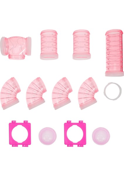 Pembe Tarzı Hamster Kafesi Tüpleri Tünel Tünelleri Aksesuarları Boru Borusu Küçük Ratguinea Petferret Harici Bağlantı Diy Kiti Saklanma Kafesleri Gerbil (Yurt Dışından)