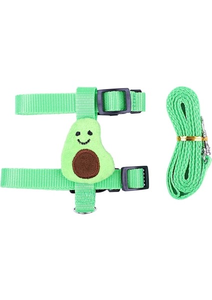 Avokado Stili S Beden Tavşan Koşum ve Tasma Seti Küçük Hayvanlar Için Ayarlanabilir Gelincikler Domuzcuklar Kirpi Açık Yürüyüş Sevimli Süslemeler (Yurt Dışından)