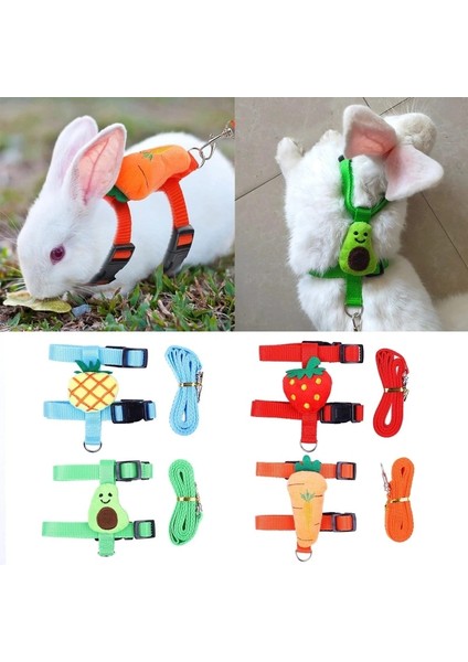 Avokado Stili S Beden Tavşan Koşum ve Tasma Seti Küçük Hayvanlar Için Ayarlanabilir Gelincikler Domuzcuklar Kirpi Açık Yürüyüş Sevimli Süslemeler (Yurt Dışından) fiyatları