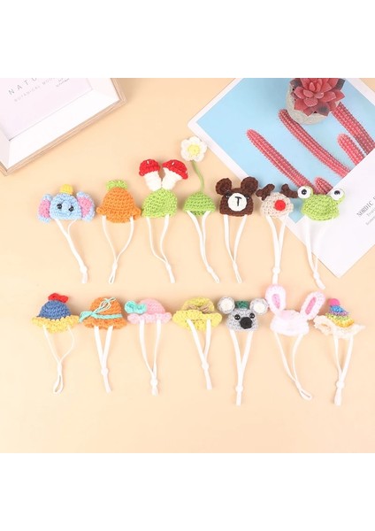 F Tarzı Örme Hamster Kuş Şapkası Kertenkele Gine Domuzu Kaplumbağa Sincap Lla Gelincik Kirpi Pet Küçük Hayvan Cosplay Kıyafet Takım Elbise (Yurt Dışından) fırsatları