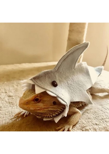 Gri Tarzı M Boyutu Sevimli Köpekbalığı Şekli Kertenkele Bukalemun Köpekbalığı Giysileri Küçük Evcil Hayvan Giysileri Gecko Kostüm Sakallı Ejderha Sürüngenler Giysi Aksesuarları (Yurt Dışından)