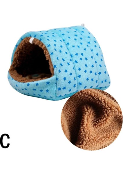 C Tarzı M Boyutu Peluş Hamster Tavşan Evi Mağara Sevimli Gine Domuzu Üçgen Yuva Sıcak Mat Tavşan Halı Sincap Gine Domuzu Peluş Yatak Evcil Hayvan Malzemeleri (Yurt Dışından)