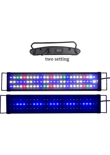 LED Akvaryum Işık Çok Renkli Tam Spektrum 60 cm Süper Ince Balık Tankı Su Bitki Deniz Büyümek Aydınlatma Lambası Euusukau Fiş (Yurt Dışından) fiyatları
