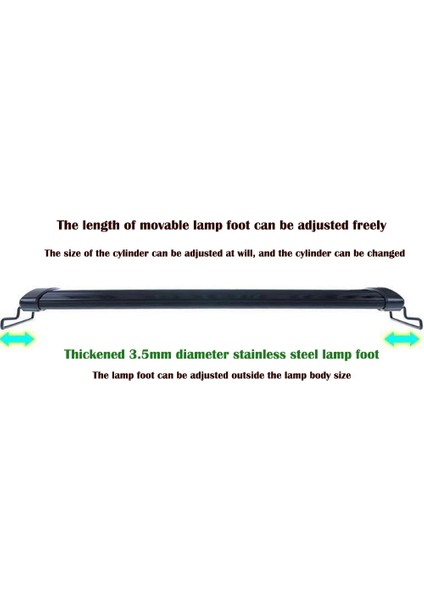 LED Akvaryum Işık Çok Renkli Tam Spektrum 60 cm Süper Ince Balık Tankı Su Bitki Deniz Büyümek Aydınlatma Lambası Euusukau Fiş (Yurt Dışından) modelleri