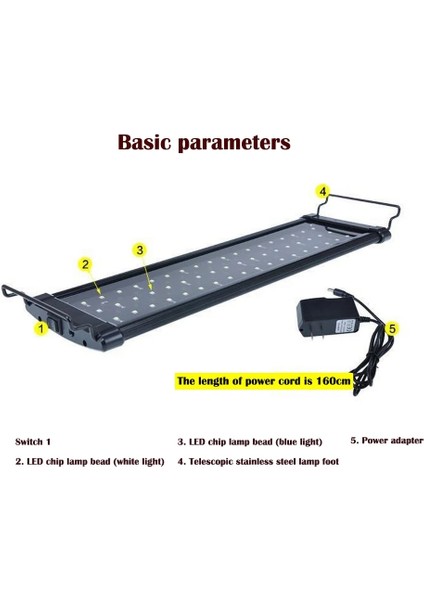 LED Akvaryum Işık Çok Renkli Tam Spektrum 60 cm Süper Ince Balık Tankı Su Bitki Deniz Büyümek Aydınlatma Lambası Euusukau Fiş (Yurt Dışından) fırsatları