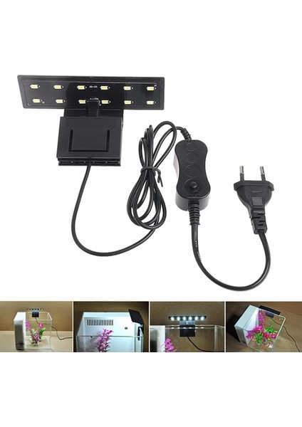 5W 12 LED Akvaryum Balık Tankı Kelepçe Klip Su Tesisi Büyümek Beyaz Renkli Aydınlatma Ab Tak Akvaryum Işığı Akvaryum Aksesuarları (Yurt Dışından)