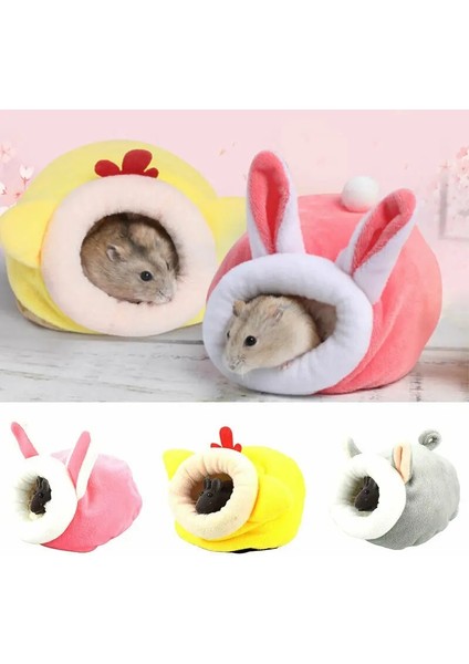 Sarı Stil 12X10X11CM Hamster Yuva Yumuşak Peluş Kış Sıcak Sevimli Pamuk Ev Küçük Kafes Yuva Gine Domuz Sincap Sıçan Yatak Lla Kafes Aksesuarları (Yurt Dışından)
