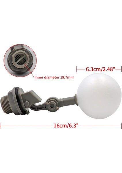 DN20 Stili Dn'' Dn'' Su Kontrol Şamandıra Vanası Ayarlanabilir Şamandıra Küresel Vana Su Kulesi Su Deposu Için Su Kontrol Anahtarı (Yurt Dışından)