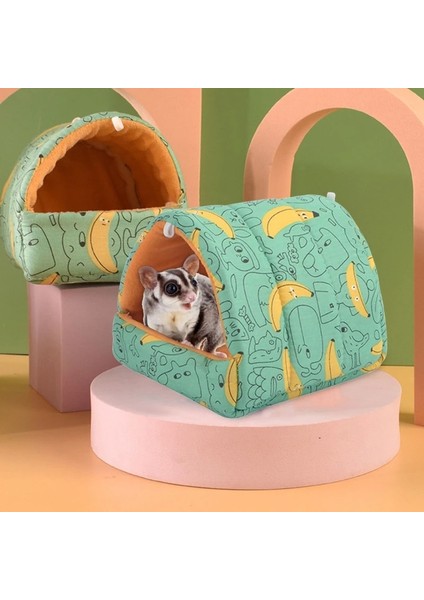 Bir Stil Xl Boyutu Yatak Sıcak Peluş Ev Çadır Mağara Hideout Kafes Dekor Aksesuarları Şeker Planör Cüce Hamster Küçük Tavşan (Yurt Dışından)
