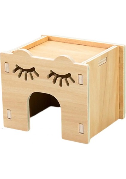 E Tarzı Gerbiller Için Masif Ahşap Hamster Evi Pet Spor Egzersiz Oyuncaklarını Gizleyin ve Önleyin (Yurt Dışından)