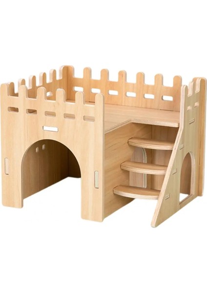 E Tarzı Gerbiller Için Masif Ahşap Hamster Evi Pet Spor Egzersiz Oyuncaklarını Gizleyin ve Önleyin (Yurt Dışından) fırsatları