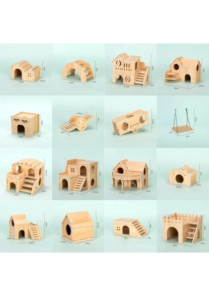 E Tarzı Gerbiller Için Masif Ahşap Hamster Evi Pet Spor Egzersiz Oyuncaklarını Gizleyin ve Önleyin (Yurt Dışından) indirimleri