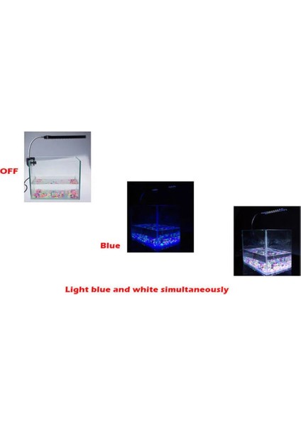 Mavi Stil 48LED Akvaryum Balık Tankı LED Işık Sucul Bitki Aydınlatma Klipsli Lamba Bitkiler Büyümek Işık Ab Tak (Yurt Dışından)