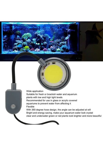 Klipsli LED Akvaryum Işık Yüksek Parlaklık Softlight Esnek Mini Balık Tankı Klipsli Lamba Taze (Yurt Dışından)
