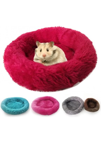 Mavi Stil L Boyutu Pet Hamster Yuva Pedi Kadife Sıcak Pet Yuva Rahat Pamuk Yastık Hamster Pamuk Ev Gine Domuzu Kirpi Kafesi Kış Sıcak Yatak (Yurt Dışından)