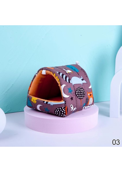 No.3 Tarzı S Beden Hamster Evi Gine Domuz Yuvası Küçük Hayvan Yatak Kış Sıcak Pamuk Mat Yumuşak Aksesuarlar Kemirgengine Domuzu Kemirgen (Yurt Dışından)