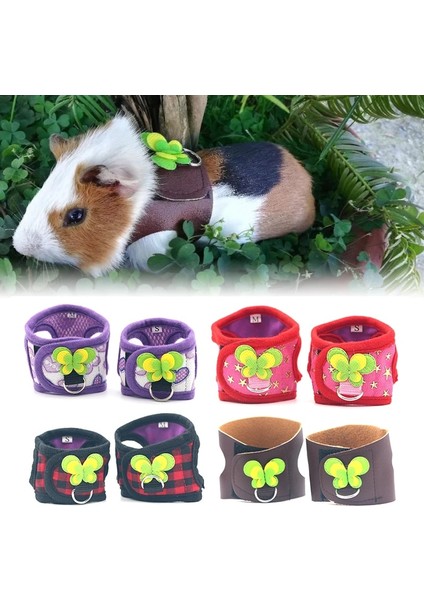 C Tarzı S Beden Tavşan Hamster Yelek Koşum Tasma ile Küçük Pet Göğüs Kemeri Gelincik Gine Domuzu Tavşan Hamster Koşum Yelek Tasma Pet Malzemeleri (Yurt Dışından) fırsatları