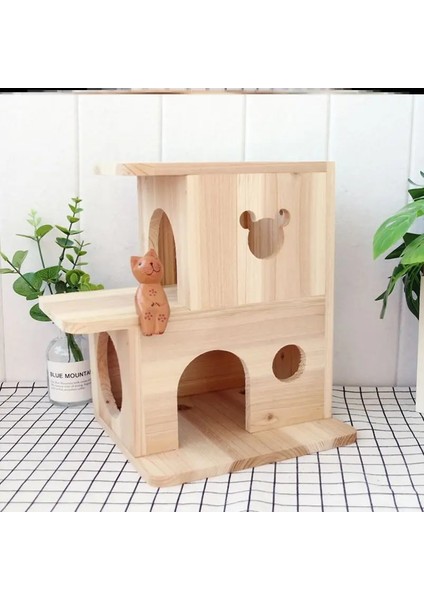 No.3 Tarzı R5 Lla Ahşap Ev Masif Ahşap Totoro Sıçrama Tahtası Totoro Kafes Aksesuarları Lla Yuva Lla Tırmanma Oyuncak (Yurt Dışından) modelleri