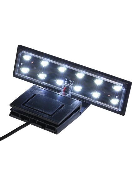 Beyaz Stil 6W 12 LED Akvaryum Işığı Kelepçe Klipsi Akvaryum Lambası Beyaz Işık Taşınabilir Ab Tak AC220V Işık Balık Kavanozu Lamba Akvaryum Aksesuarları (Yurt Dışından)