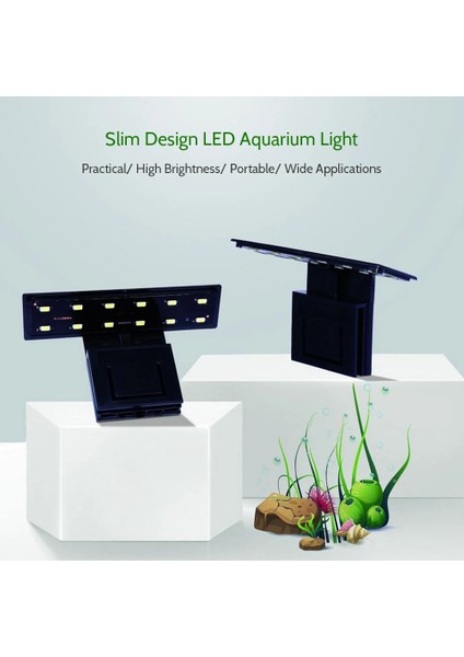 Beyaz Stil 6W 12 LED Akvaryum Işığı Kelepçe Klipsi Akvaryum Lambası Beyaz Işık Taşınabilir Ab Tak AC220V Işık Balık Kavanozu Lamba Akvaryum Aksesuarları (Yurt Dışından) fiyatları