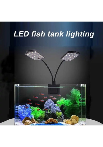 Çift Kafa Balık Tankı Işık Yüksek Parlaklık Derecesi Rotasyon LED Akvaryum Dikilen Klip Lamba Ab Tak 220 V N (Yurt Dışından) fiyatları