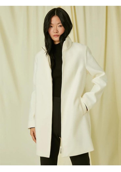 3Wak00170Ew Ekru 002 Kadın Polyester Outerwear Kaban fiyatları