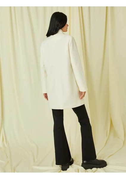 3Wak00170Ew Ekru 002 Kadın Polyester Outerwear Kaban fırsatları
