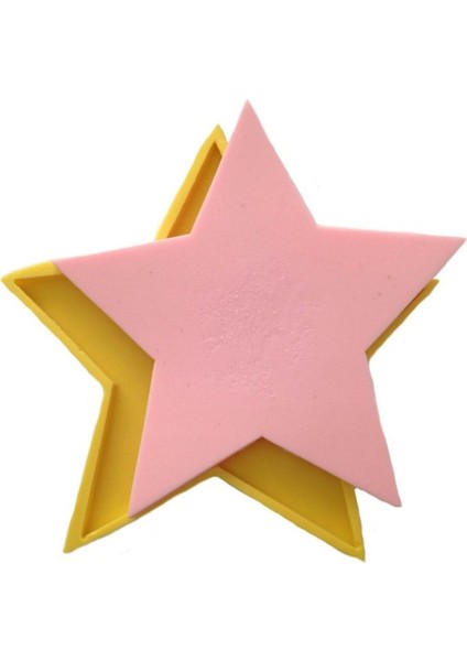 Büyük Yıldız Şeklinde Altlık Silikon Kalıp-Yıdız Şekilli Kokulu Taş Tabanı