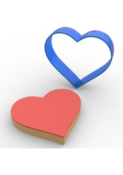 VİP Kalp Polikarbon Kurabiye Kalıbı 7,1 cm x 7,8 cm