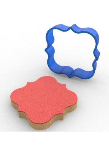 Kare Çerçeve Polikarbon Kurabiye Kalıbı 7,5 cm x 7,5 cm